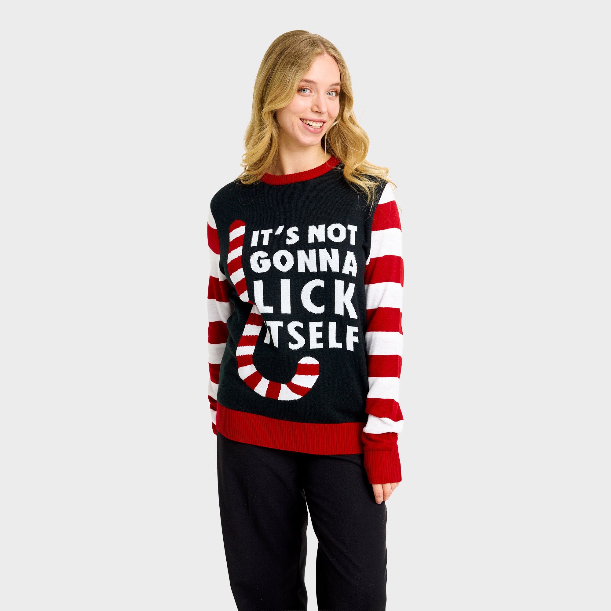 Candy cane julesweater - Dame